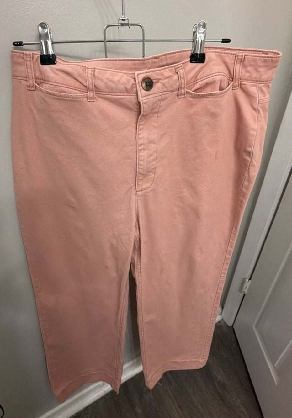 Old Navy Women’s Size 10 Tall Dusty Pink High Rise Wide Leg Crop Pants